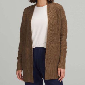 lululemon Cashlu Sweater Wrap Brown Size M/L NWT